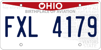 OH license plate FXL4179