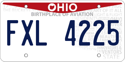 OH license plate FXL4225