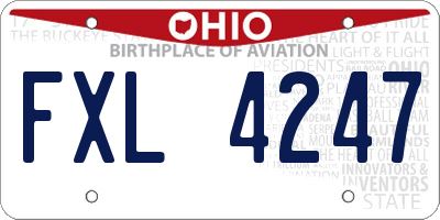 OH license plate FXL4247