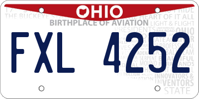 OH license plate FXL4252