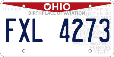 OH license plate FXL4273