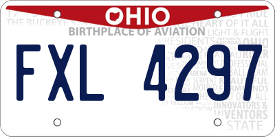 OH license plate FXL4297