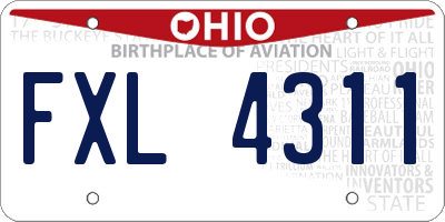 OH license plate FXL4311