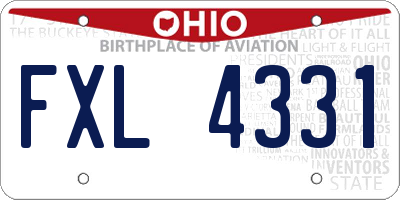 OH license plate FXL4331