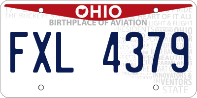 OH license plate FXL4379