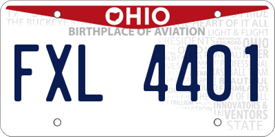 OH license plate FXL4401