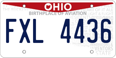 OH license plate FXL4436