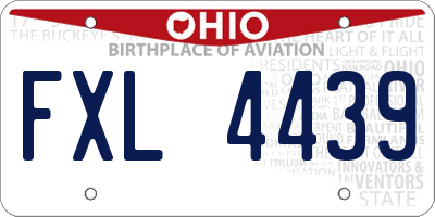 OH license plate FXL4439