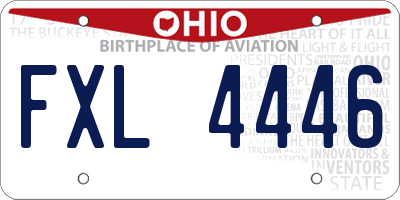 OH license plate FXL4446