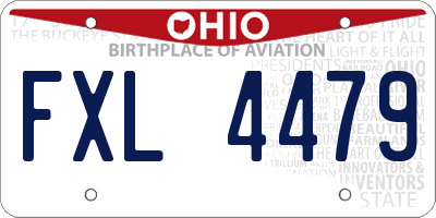 OH license plate FXL4479