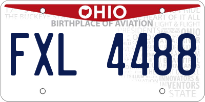 OH license plate FXL4488