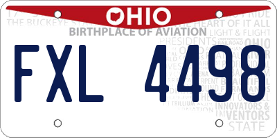 OH license plate FXL4498