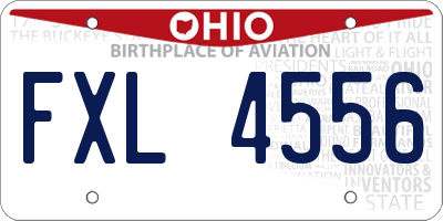 OH license plate FXL4556