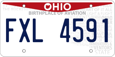 OH license plate FXL4591