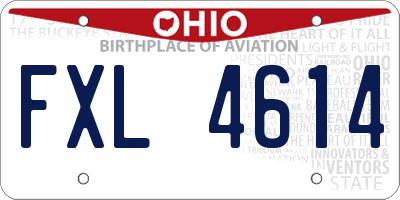 OH license plate FXL4614