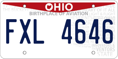 OH license plate FXL4646