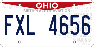 OH license plate FXL4656