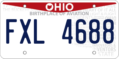 OH license plate FXL4688