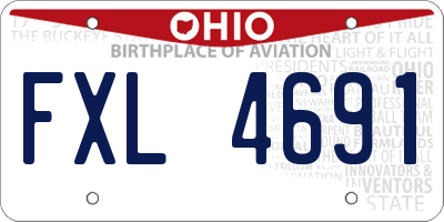 OH license plate FXL4691