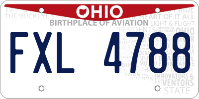 OH license plate FXL4788