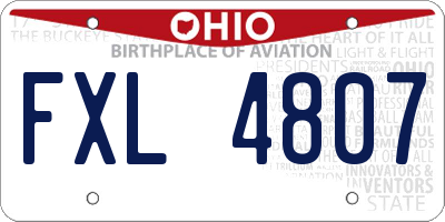 OH license plate FXL4807