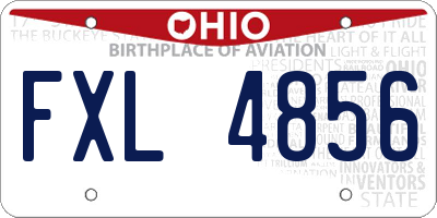 OH license plate FXL4856