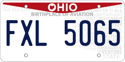 OH license plate FXL5065