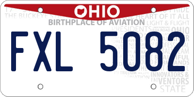 OH license plate FXL5082