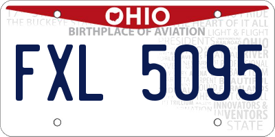 OH license plate FXL5095