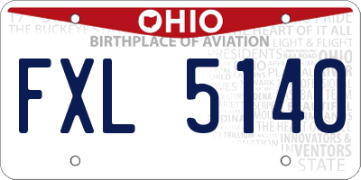 OH license plate FXL5140