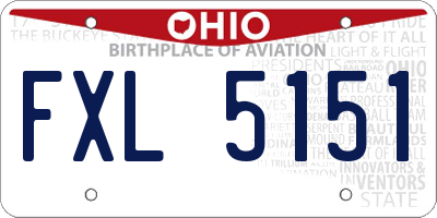 OH license plate FXL5151