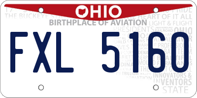 OH license plate FXL5160