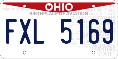 OH license plate FXL5169