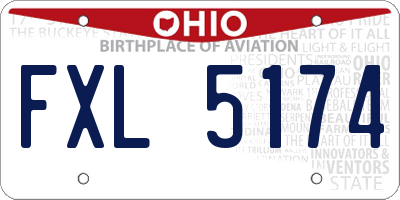 OH license plate FXL5174