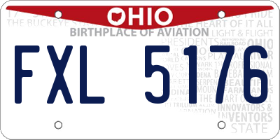 OH license plate FXL5176
