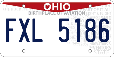 OH license plate FXL5186
