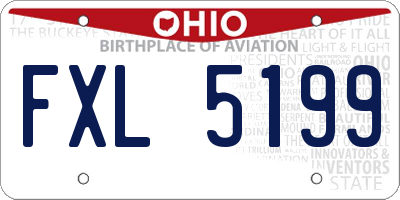 OH license plate FXL5199
