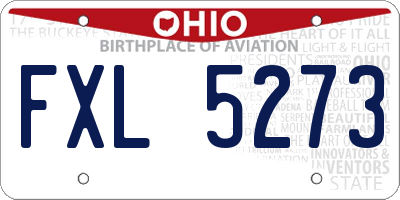 OH license plate FXL5273