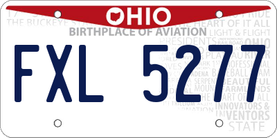 OH license plate FXL5277