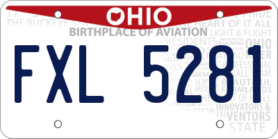 OH license plate FXL5281
