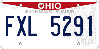 OH license plate FXL5291