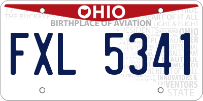 OH license plate FXL5341