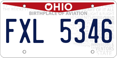 OH license plate FXL5346