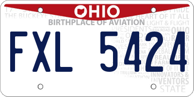 OH license plate FXL5424