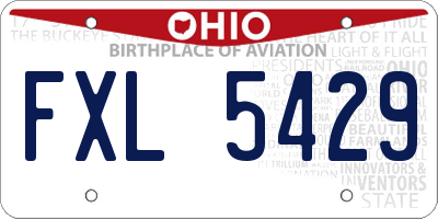OH license plate FXL5429