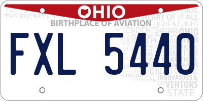 OH license plate FXL5440