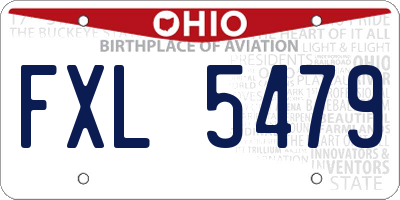 OH license plate FXL5479