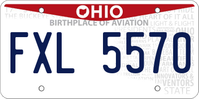 OH license plate FXL5570