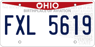 OH license plate FXL5619
