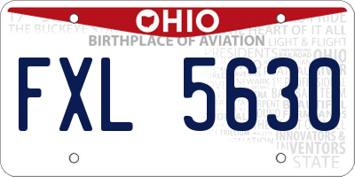 OH license plate FXL5630